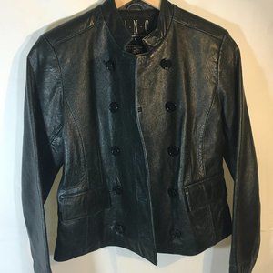 Faux leather double breasted jacket (blazer style)